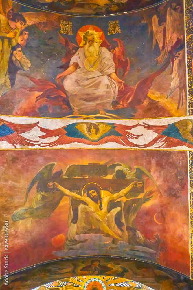 Canvas Prints Frescoes on the ceilings of Saint Sampson Church, Poltava, Ukraine