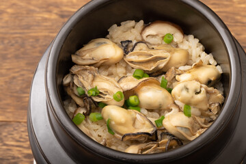 牡蠣釜飯　牡蠣の炊き込みご飯