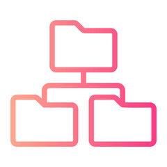 Fototapeta premium database gradient icon