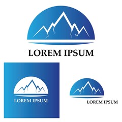 Mountain icon Logo Template Vector illustration design
