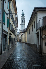 Colorful houses of beautiful Belluno town in Veneto province, northern Italy