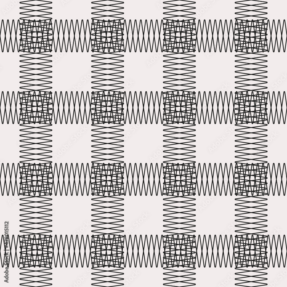 Aufkleber Vertical and horizontal springs that intersect with each other produce a pattern.