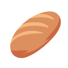 loaf of bread isolated on white