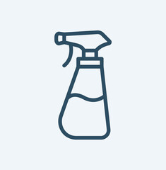 Spray bottle icon. Vector outline illustration of sprayer disinfection, Alcohol cleaner pictogram