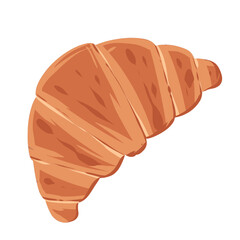 Illustration of a Croissant Isolated on White