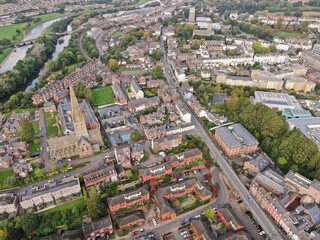 Obraz premium an aerial view of the centre of Exeter City 