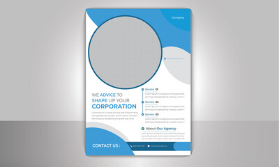 Creative Corporate & Business Flyer Brochure Template Design, abstract business flyer, vector template design. Modern Business abstract flyer vector layout modern flyer.  size A4 Easy to use and edit.