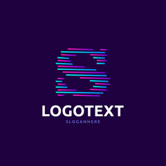 Letter S logo. line stroke logo