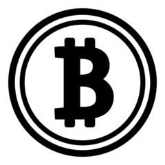 Bitcoin Flat Icon Isolated On White Background
