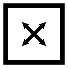 Square Flat Icon Isolated On White Background