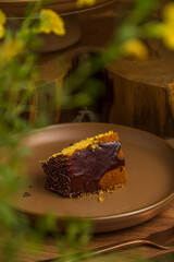 Cake of Carrots with chocolate