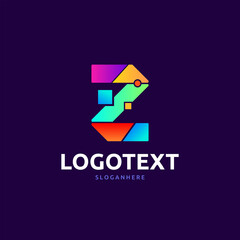 Letter Z logo. colorful logo abstract