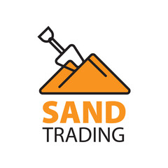 Vector logo of sand mining and trading
