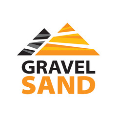 Vector logo of sand mining and trading