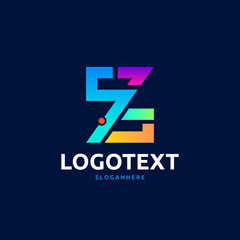 Letter Z logo. Colorful logo abstract