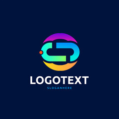 Letter O logo. Colorful logo abstract