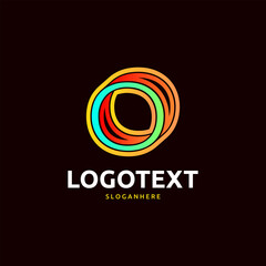 Letter O logo. Colorful logo abstract