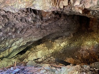 Ice cave in the forest park Golubinjak, Sleme - Gorski kotar, Croatia (Ledena spilja u park šumi Golubinjak, Sleme - Gorski kotar, Hrvatska)