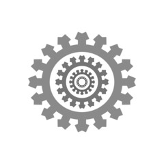 Gears mechanism wheel icon. Stock Vector illustration isolated on white background.