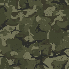 Seamless camouflage pattern of spots. Modern camo. Military texture. Print on fabric and clothing. Vector illustration © Alexander