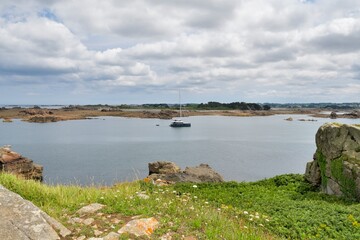 Beautiful seascape at Penvenan in Brittany France