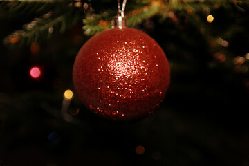 red christmas ball