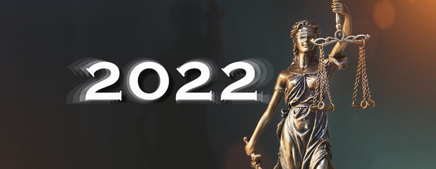 Lady Justice Statue year 2022 - change of law concept