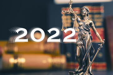 Lady Justice Statue year 2022 - change of law concept
