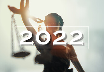 Lady Justice Statue year 2022 - change of law concept
