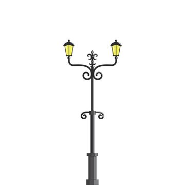 garden lamp vector illustration element design