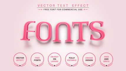 Pink Bend - Editable Text Effect, Font Style