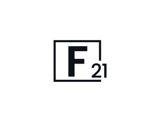 Obraz premium F21, 21F Initial letter logo