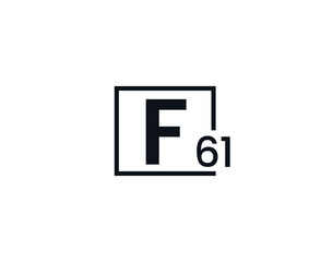 Obraz premium F61, 61F Initial letter logo
