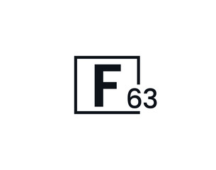Obraz premium F63, 63F Initial letter logo