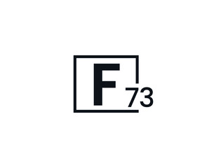 Obraz premium F73, 73F Initial letter logo