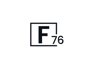 Obraz premium F76, 76F Initial letter logo