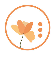 flower vector illustration design, suitable for business logo icon