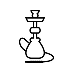 Obraz premium Hookah line icon, vector logo isolated on white background