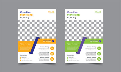 Modern brochure template flyer design vector template in a4 size.