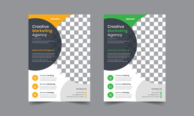 a4 flyer template, modern template and and modern design, perfect for marketing, business proposal, promotion, advertise, publication, cover page