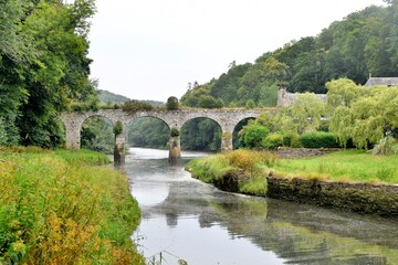 Fototapeta na wymiar The old Guindy aqueduct in Brittany France