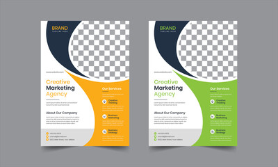 flyer corporate, marketing, company, modern, simple, unique, brochure, magazine, leaflet, abstract flyer design template vector in a4 size