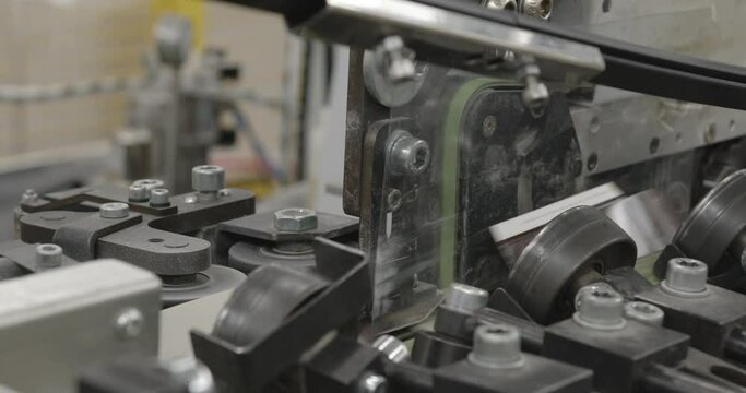 Printing house. Printing presses, professional modern printing house. Production hall.
