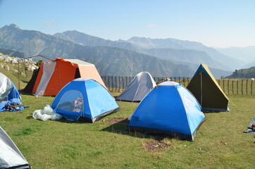 tent tents mountain camping in theodoriana village greece