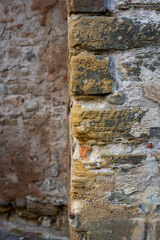Closeup of ancient stoned wall texture