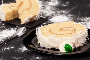 Tasty White Sweet Roll, Traditional Colombian Dessert