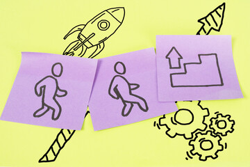 Motivate to personal development and growth talented staff, success and career growth from the...
