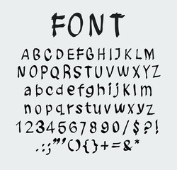 font with handrawing style