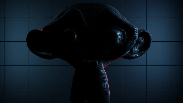 3D animation affe kopf textur transformation