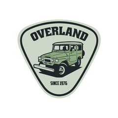 Classic overland 4x4 offroad SUV truck emblem logo © bonky